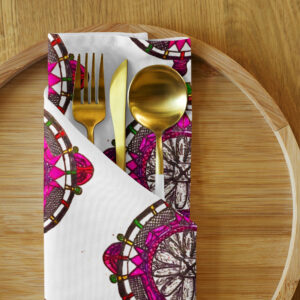 Cosmic plate Cloth napkin set
