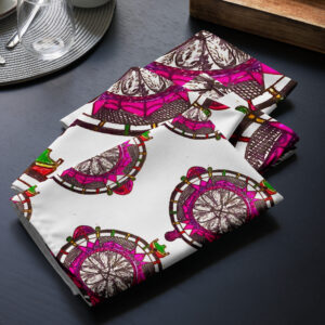 Cosmic plate Cloth napkin set