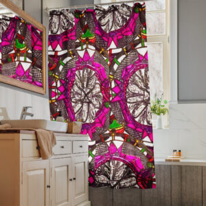 Cosmic plate Shower curtain