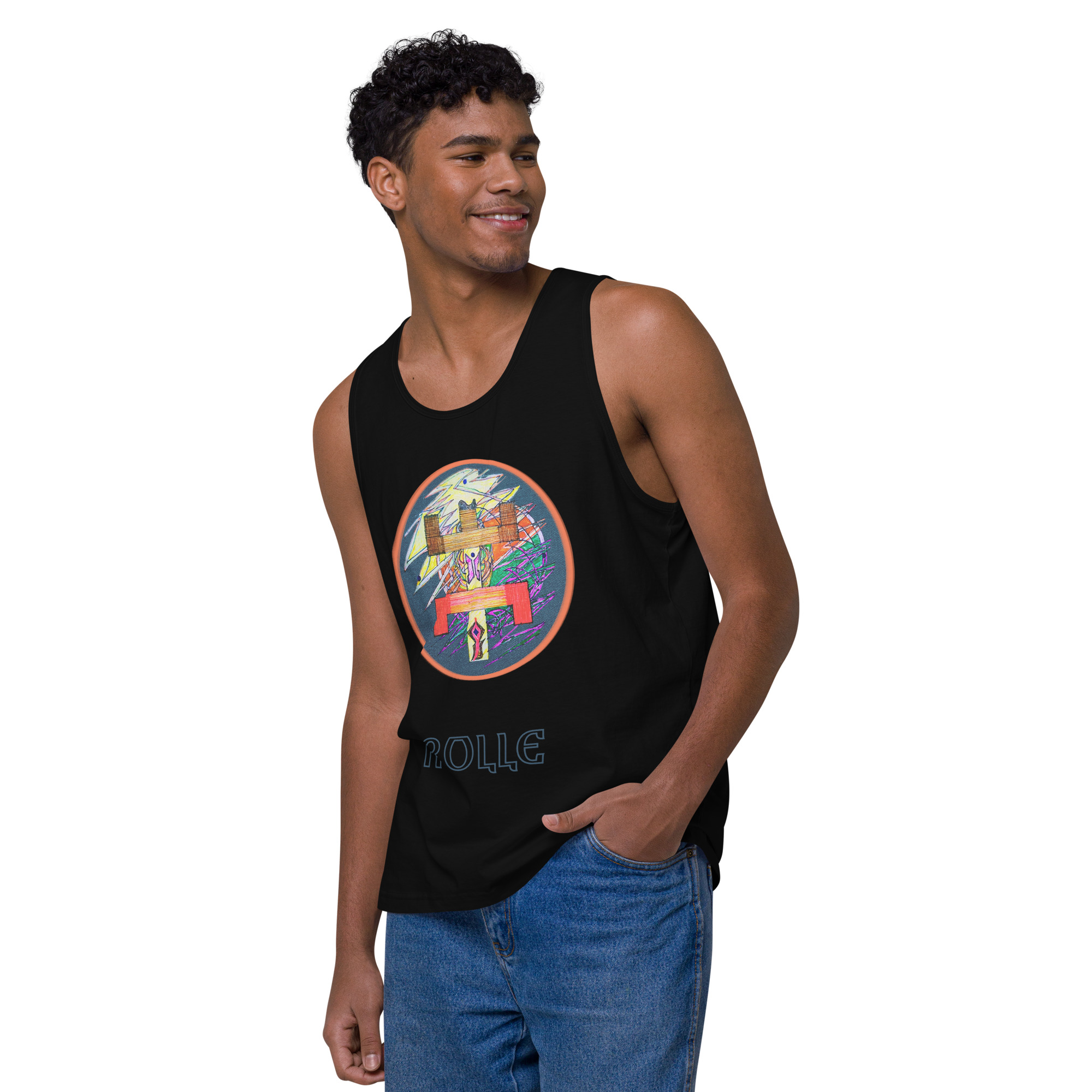 Cosmic tree Men’s premium tank top - Image 3