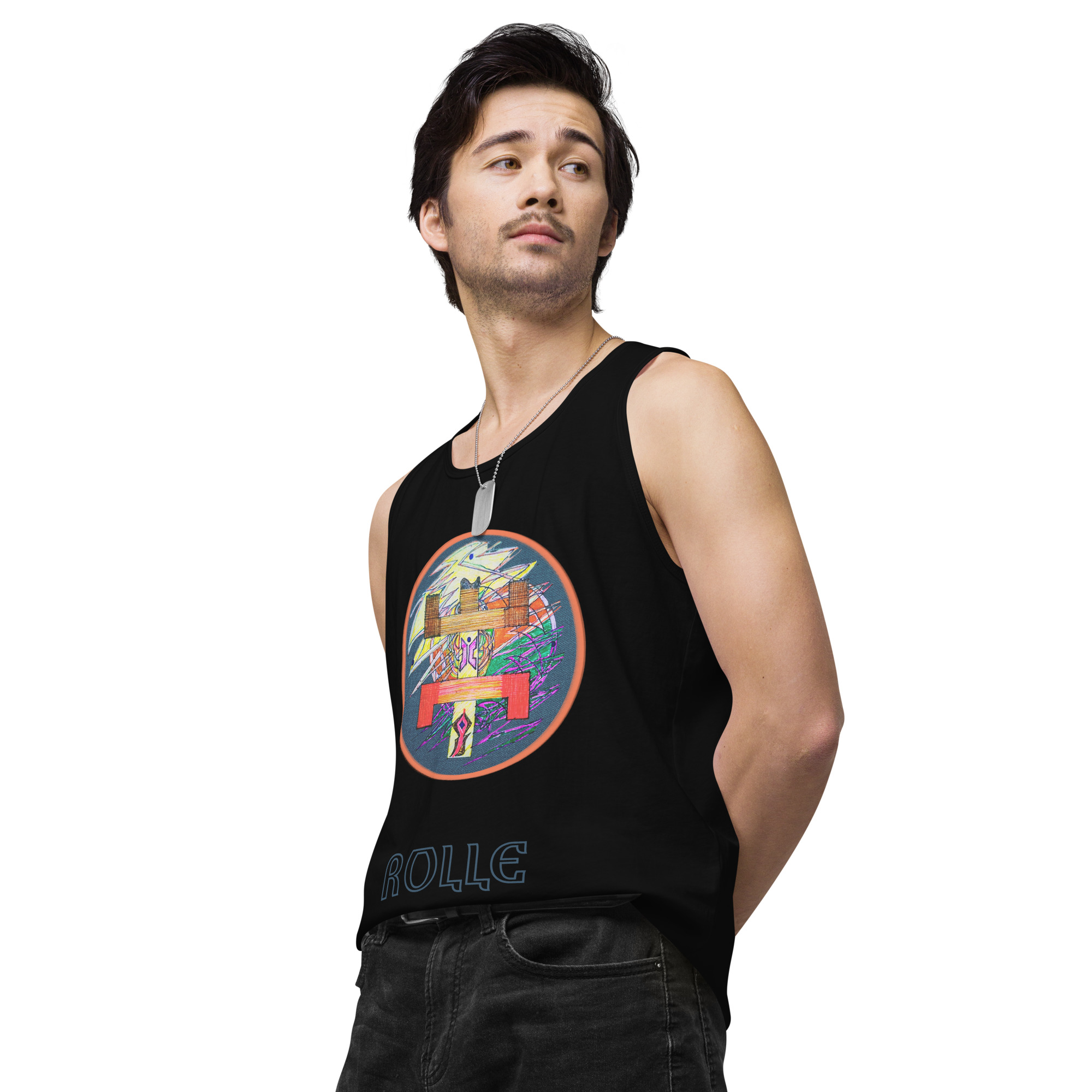 Cosmic tree Men’s premium tank top - Image 4